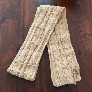 Knit Scarf  Muffler Wool Tan